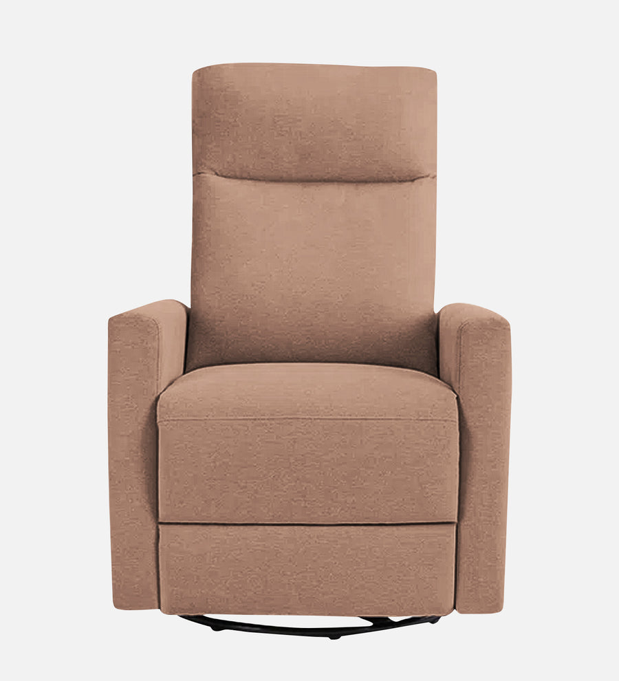 Zura 1 Seater Rotating Motorized Fabric Recliner - Cosmic Beige - Front View by Febonic Living