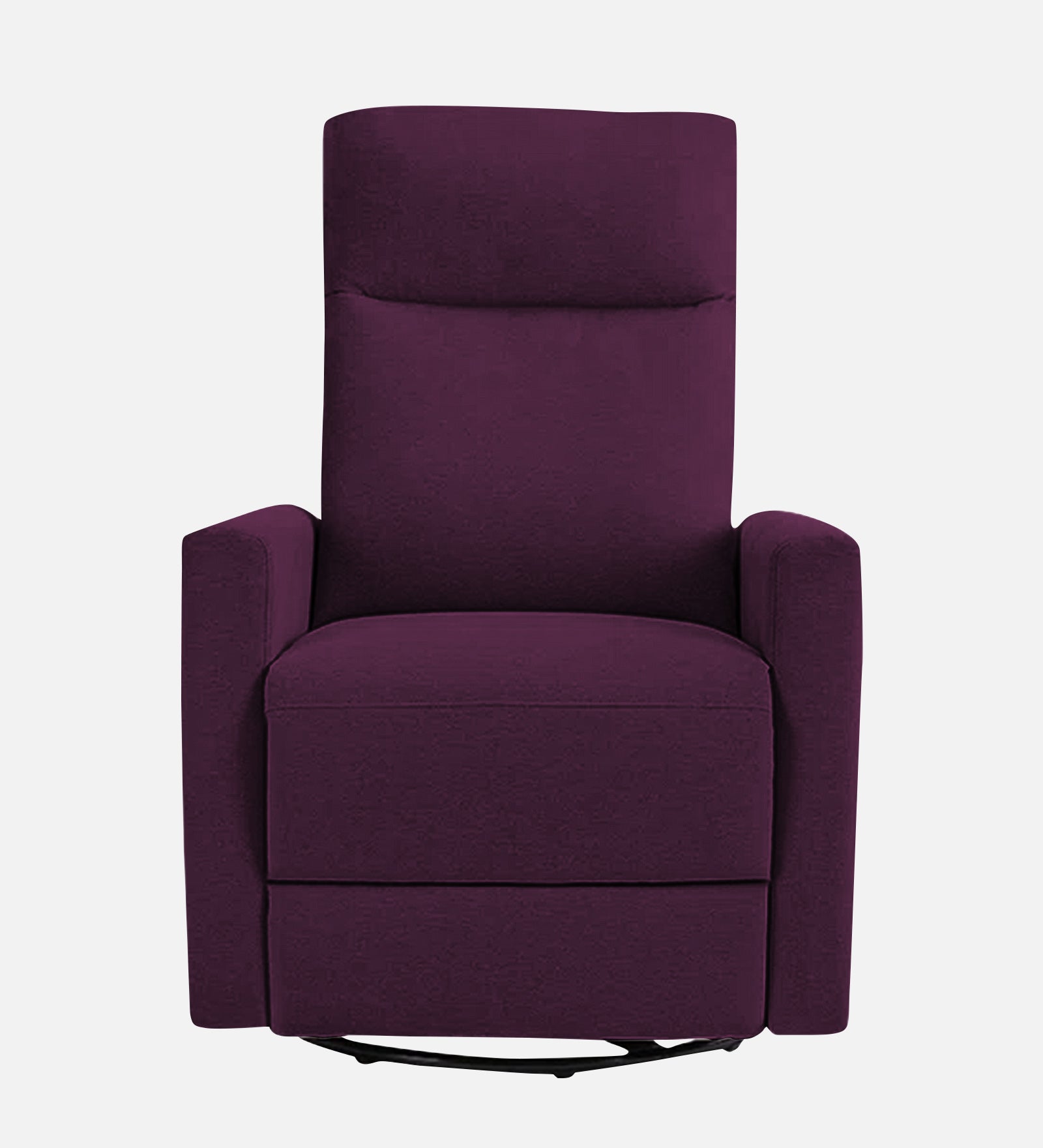 Zura 1 Seater Rotating Motorized Fabric Recliner - Greek Purple - Front View by Febonic Living