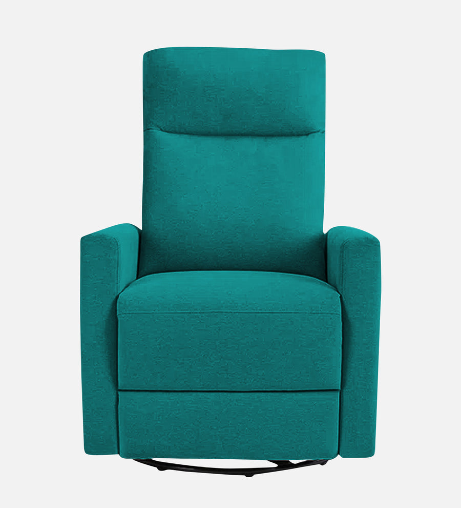 Zura 1 Seater Rotating Motorized Fabric Recliner - Sea Green - Front View by Febonic Living