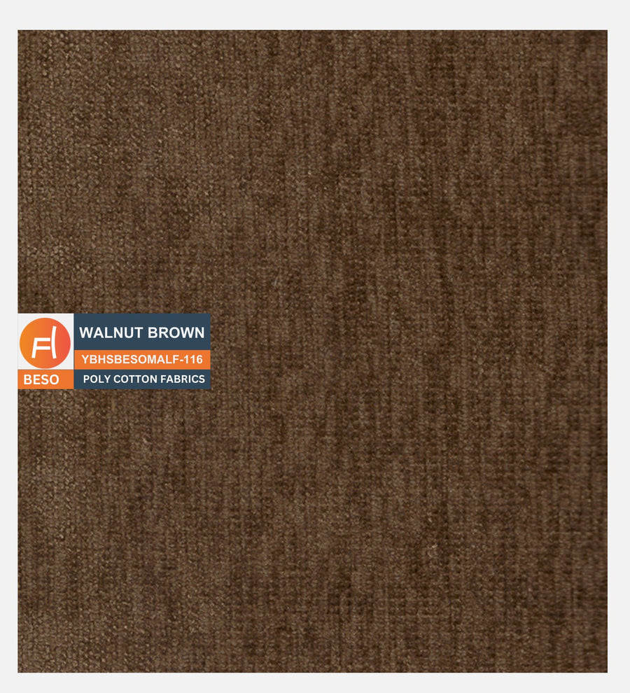 Zura 1 Seater Rotating Motorized Fabric Recliner - Walnut Brown - Product Fabric by Febonic Living
