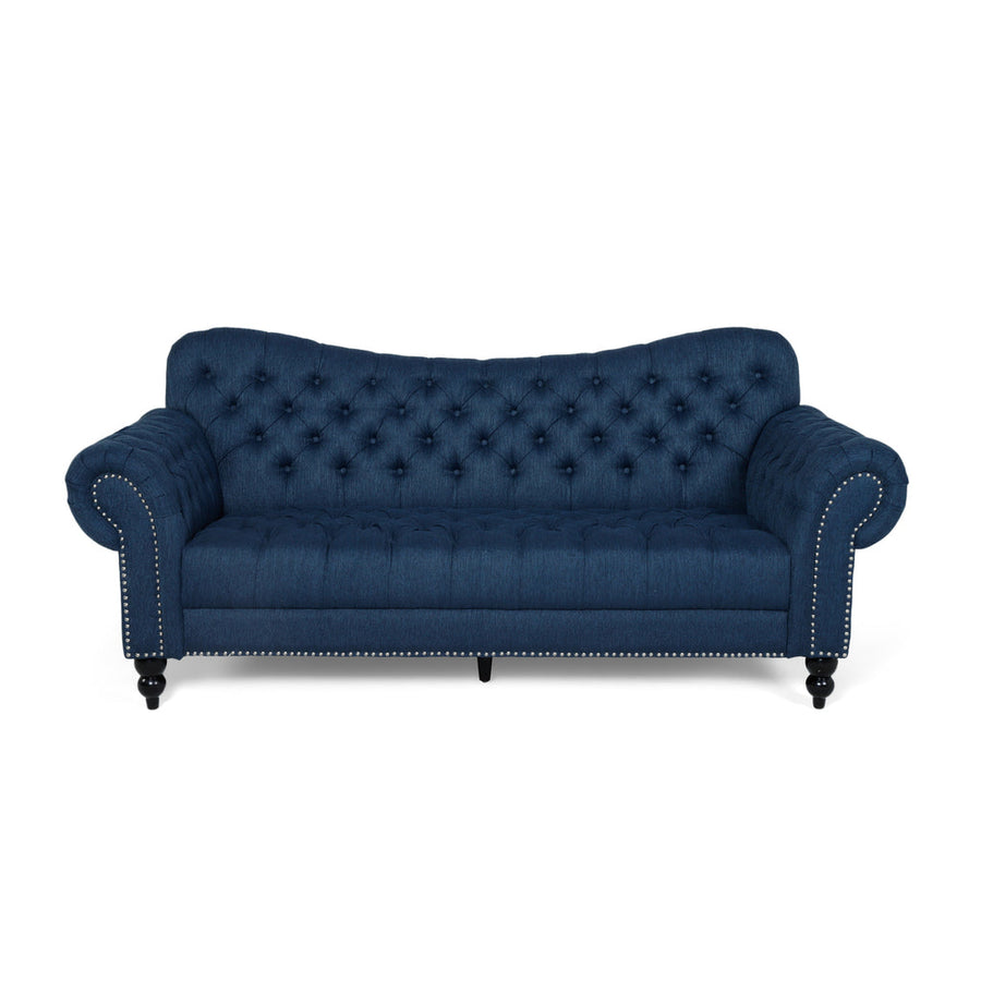 Wasta Fabric 3 Seater Sofa In Light Blue Colour - Febonic Living