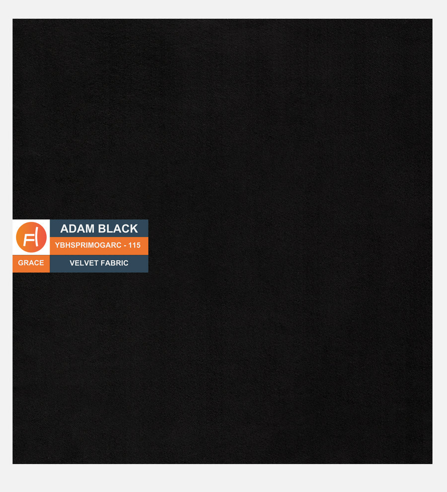 Adon Velvet Bench In Adam Black Colour - Febonic Living