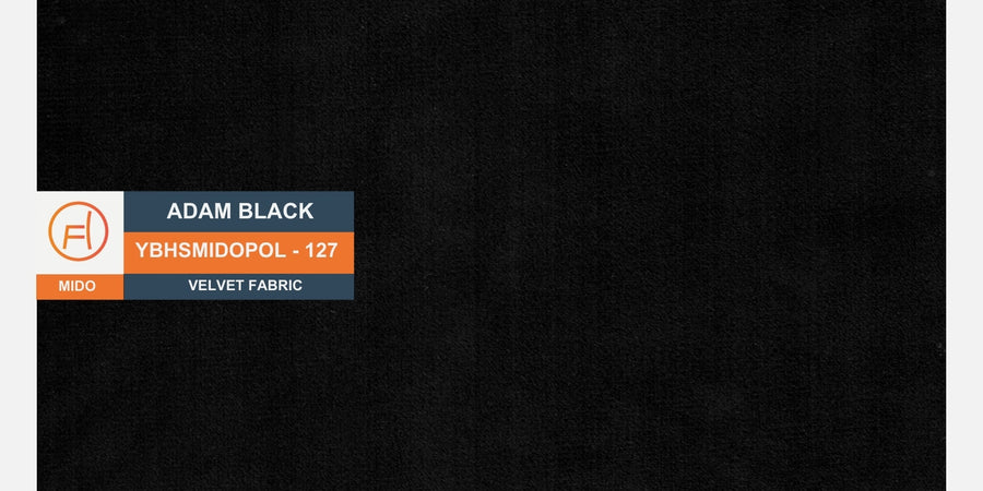 Kosta Velvet 3 Seater Sofa In Adam Black Colour - Febonic Living