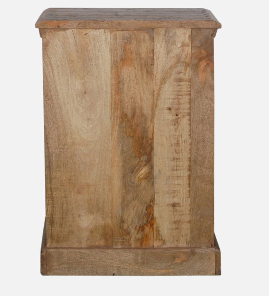 Ezla Reclaimed Wood Bedside Table In Distress Finish - Febonic Living
