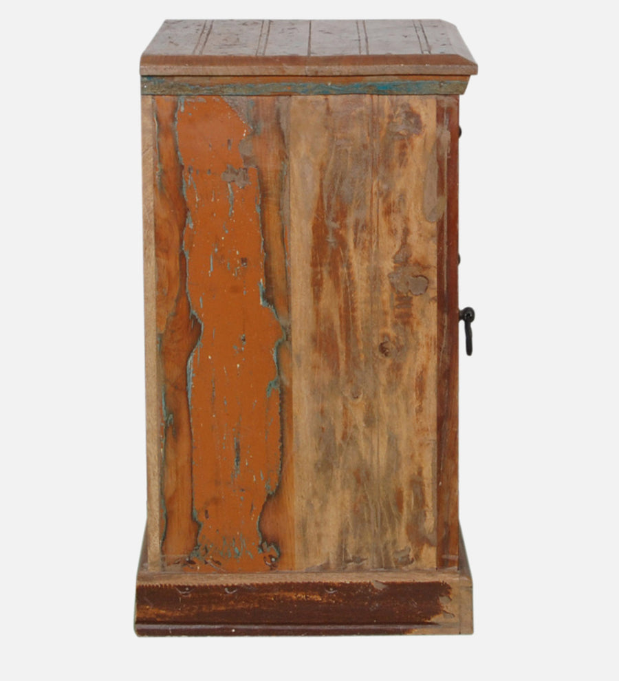 Ezla Reclaimed Wood Bedside Table In Distress Finish - Febonic Living