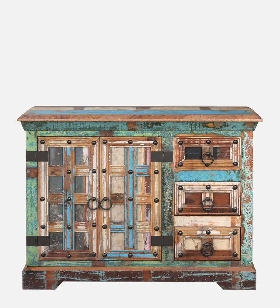 Ezla Reclaimed Wood Sideboard In Distress Finish - Febonic Living