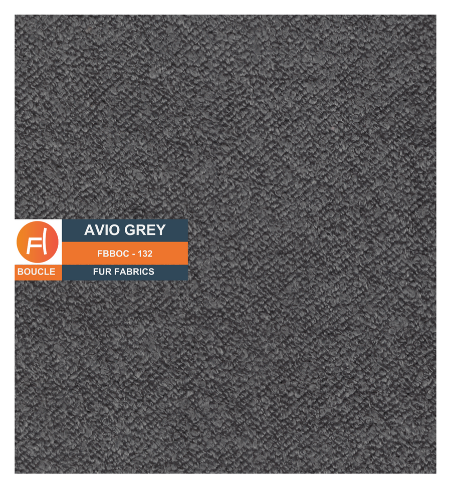 Nesco Boucle Fabric 1 Seater Sofa In Avio Grey Colour - Febonic Living
