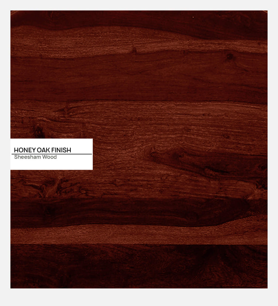 Rook Sheesham Wood 6 Seater Dining Set In Scratch Resistant Honey Oak Finish With Bench - Febonic Living