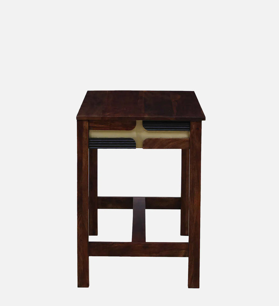 Rook Sheesham Wood Writing Table With Scratch Resistant In Provincial Teak Finish - Febonic Living
