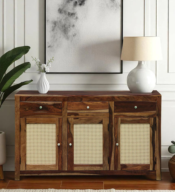 Albans Sheesham Wood 3 Door Sideboard in Provincial Teak Finish
