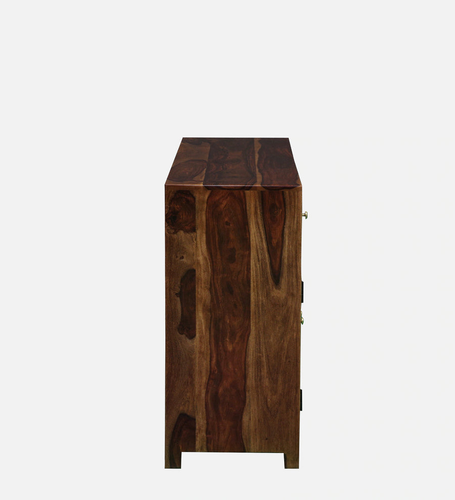 Albans Sheesham Wood 3 Door Sideboard in Provincial Teak Finish - Febonic Living