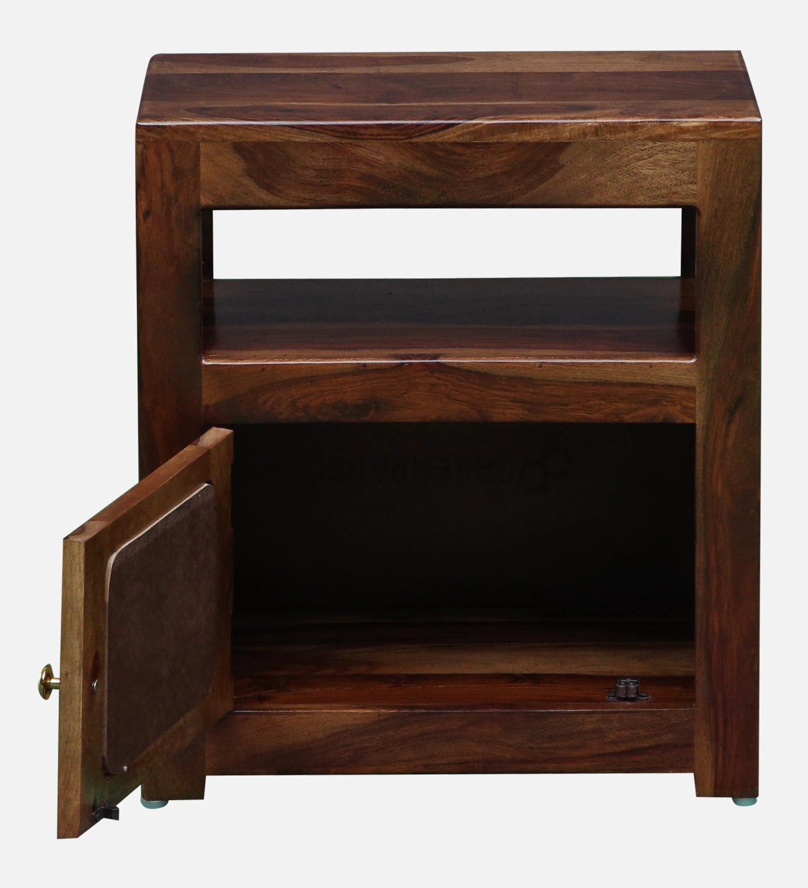 Albans Sheesham Wood Bedside Table In Provincial Teak Finish - Febonic Living