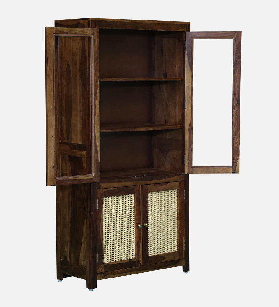 Albans Sheesham Wood Book Case in Provincial Teak Finish - Febonic Living
