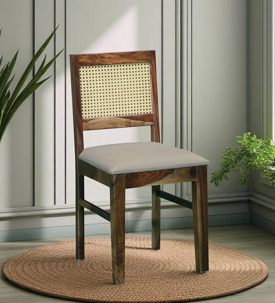 Albans Sheesham Wood Dining Chairs In Provincial Teak Finish (Set Of 2) - Febonic Living