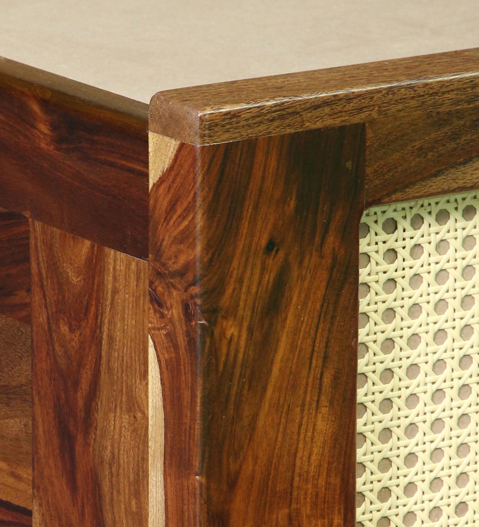 Albans Sheesham Wood King Size Bed In Provincial Teak Finish With Box Storage - Febonic Living