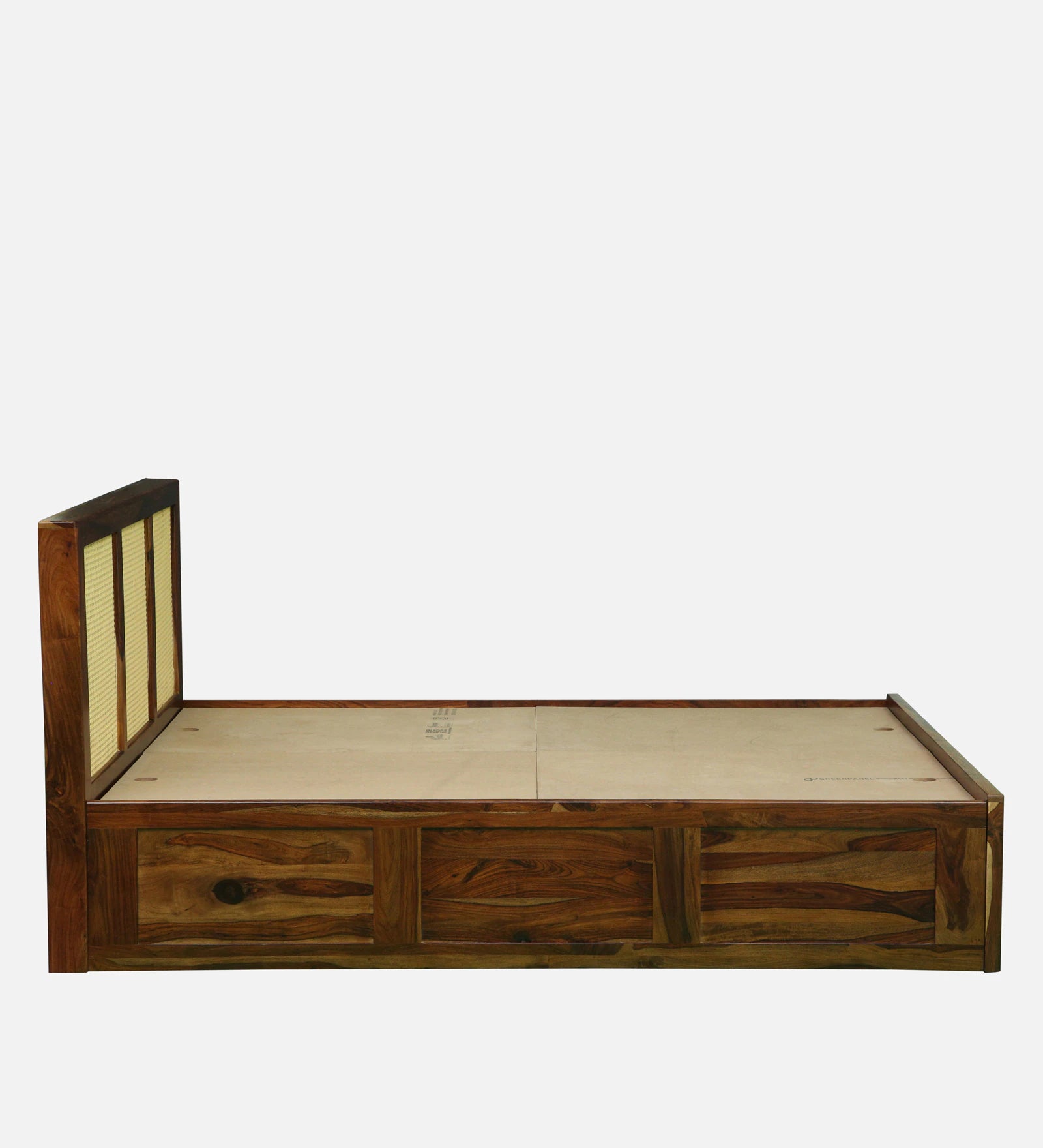 Albans Sheesham Wood King Size Bed In Provincial Teak Finish With Box Storage - Febonic Living