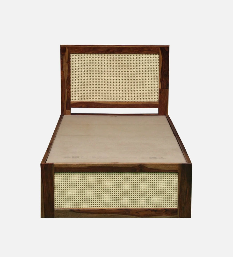 Albans Sheesham Wood Single Bed In Provincial Teak Finish Wudmor By Febonic