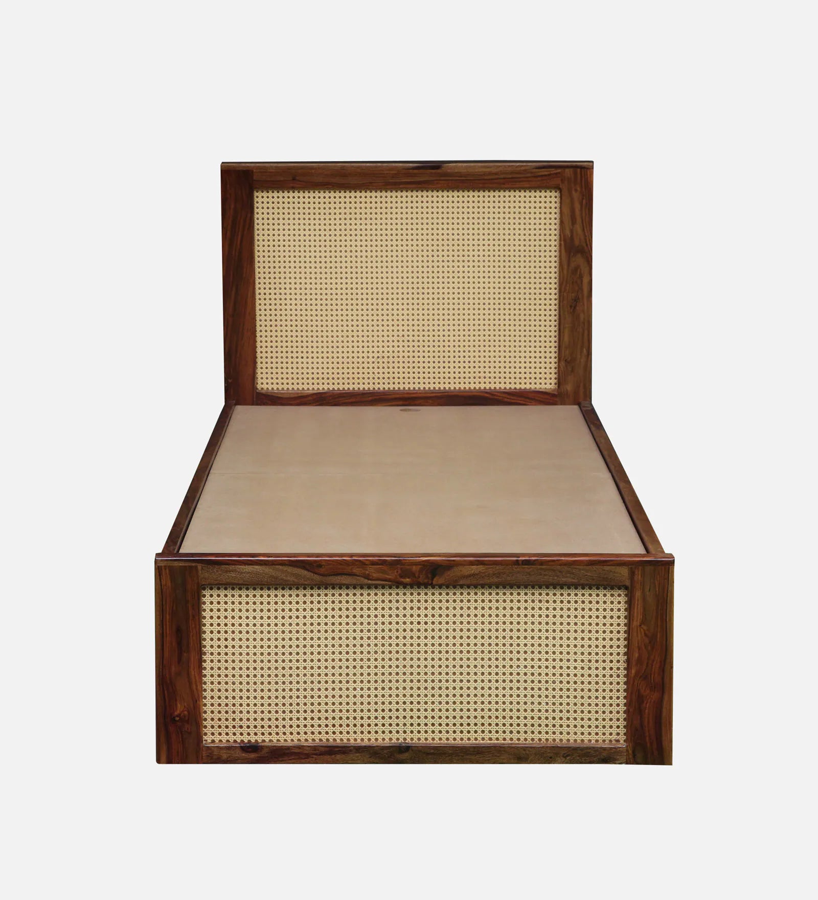 Albans Sheesham Wood Single Bed In Provincial Teak Finish With Box Storage - Febonic Living