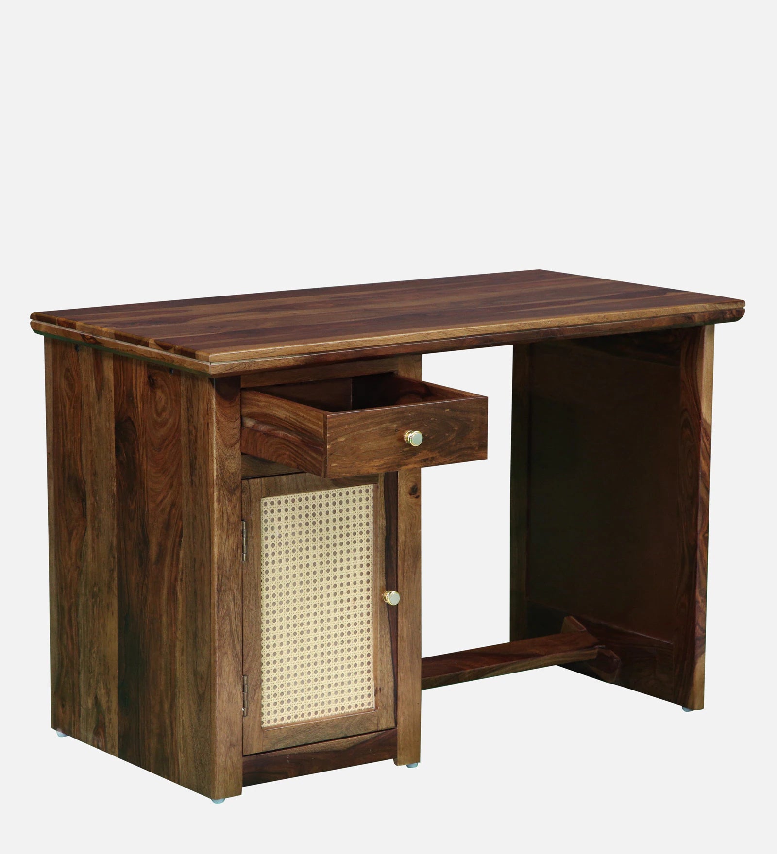 Albans Sheesham Wood Writing Table In Provincial Teak Finish - Febonic Living