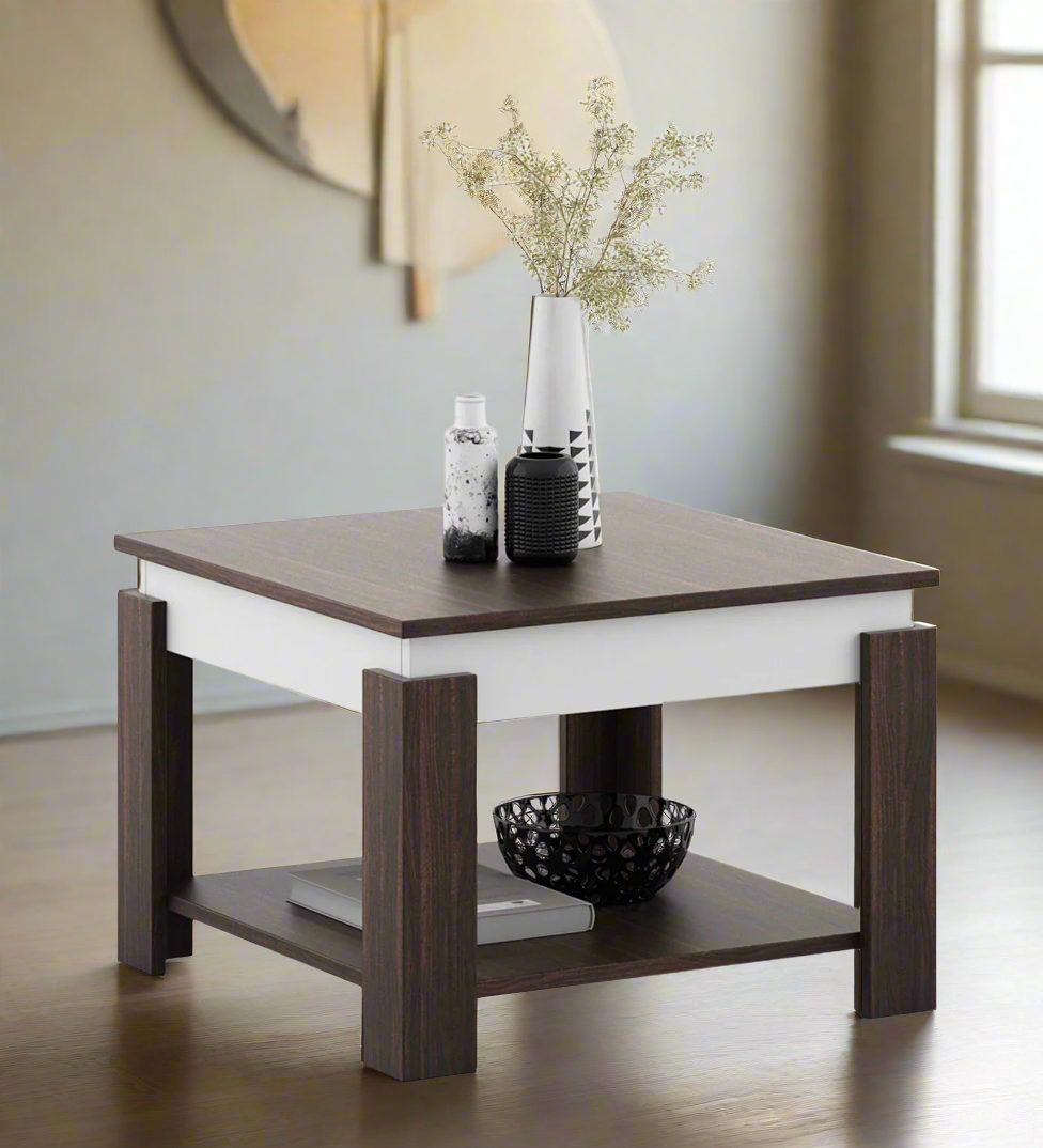 Alex Coffee Table In Dark Wallnut Finish