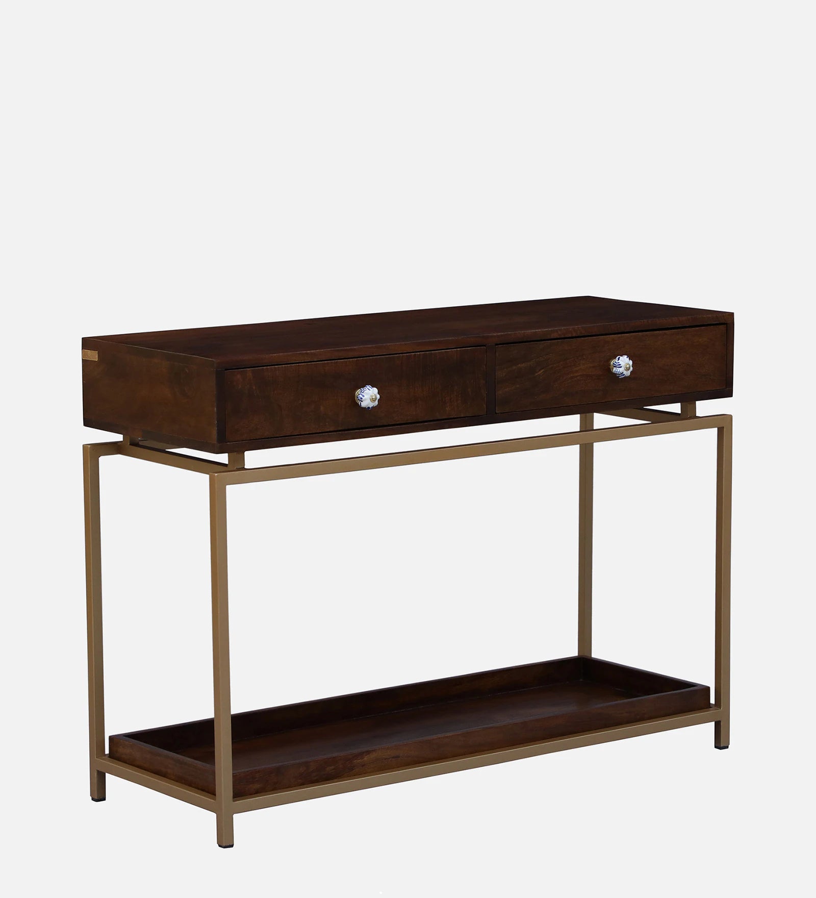 Macon Solid Wood Console Table In Provincial Teak Finish - Febonic Living