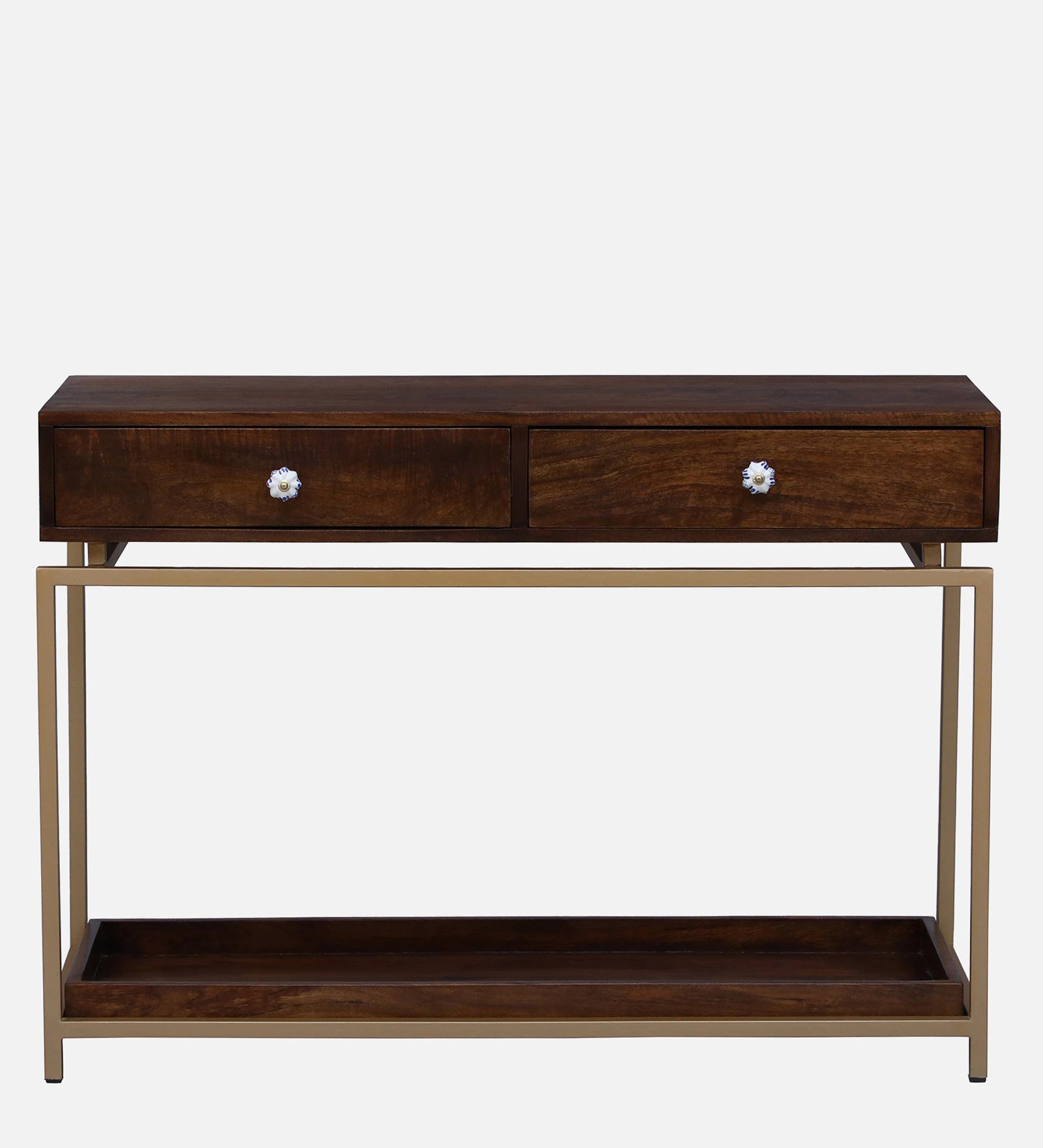 Macon Solid Wood Console Table In Provincial Teak Finish - Febonic Living