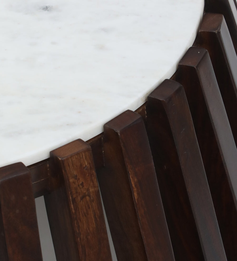 Kandy Sheesham Wood Coffee Table In Mahogany Teak Finish - Febonic Living