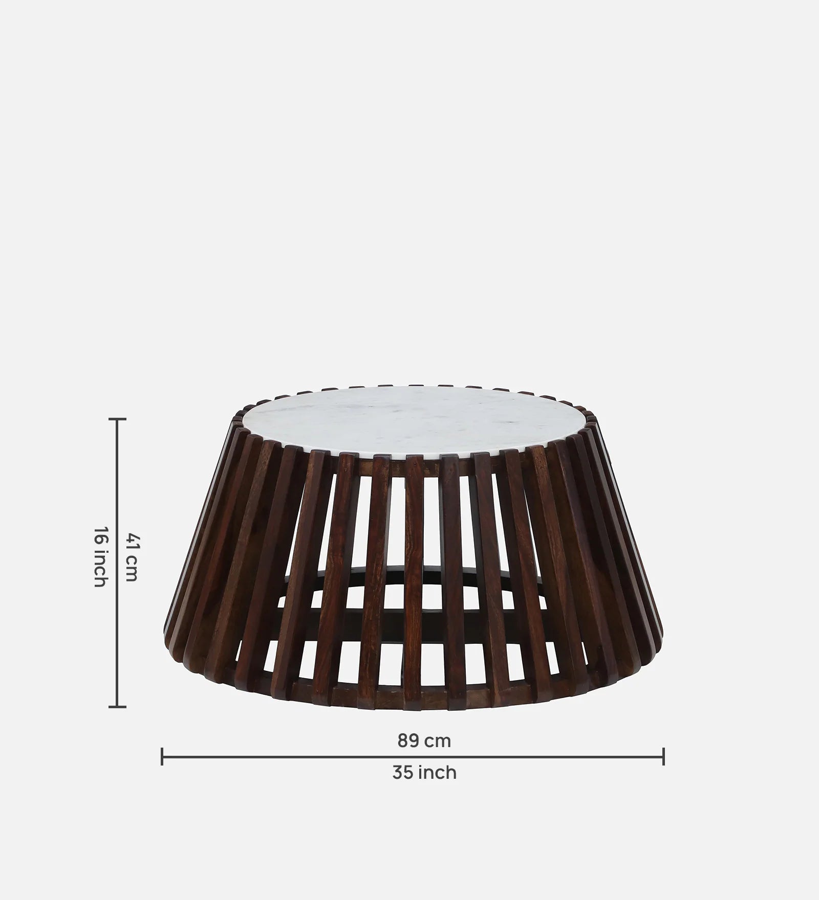 Kandy Sheesham Wood Coffee Table In Mahogany Teak Finish - Febonic Living