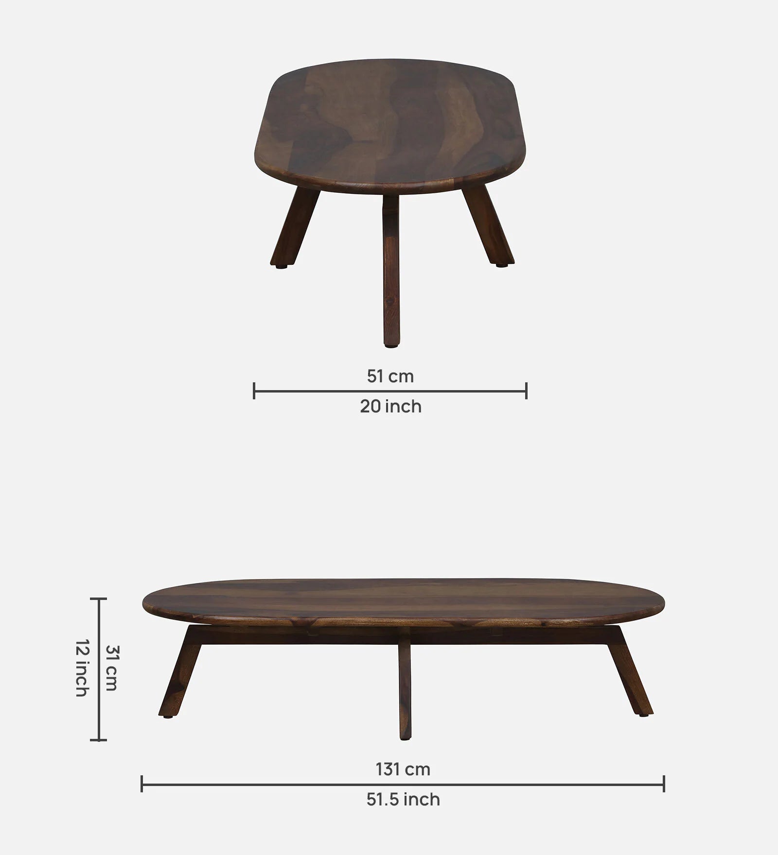 Barka Sheesham Wood Coffee Table In Scratch Resistant Provincial Teak Finish - Febonic Living