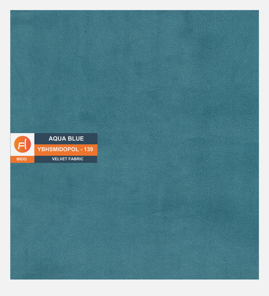 Bristo Velvet 1 Seater Sofa In Aqua Blue Colour With Storage - Febonic Living