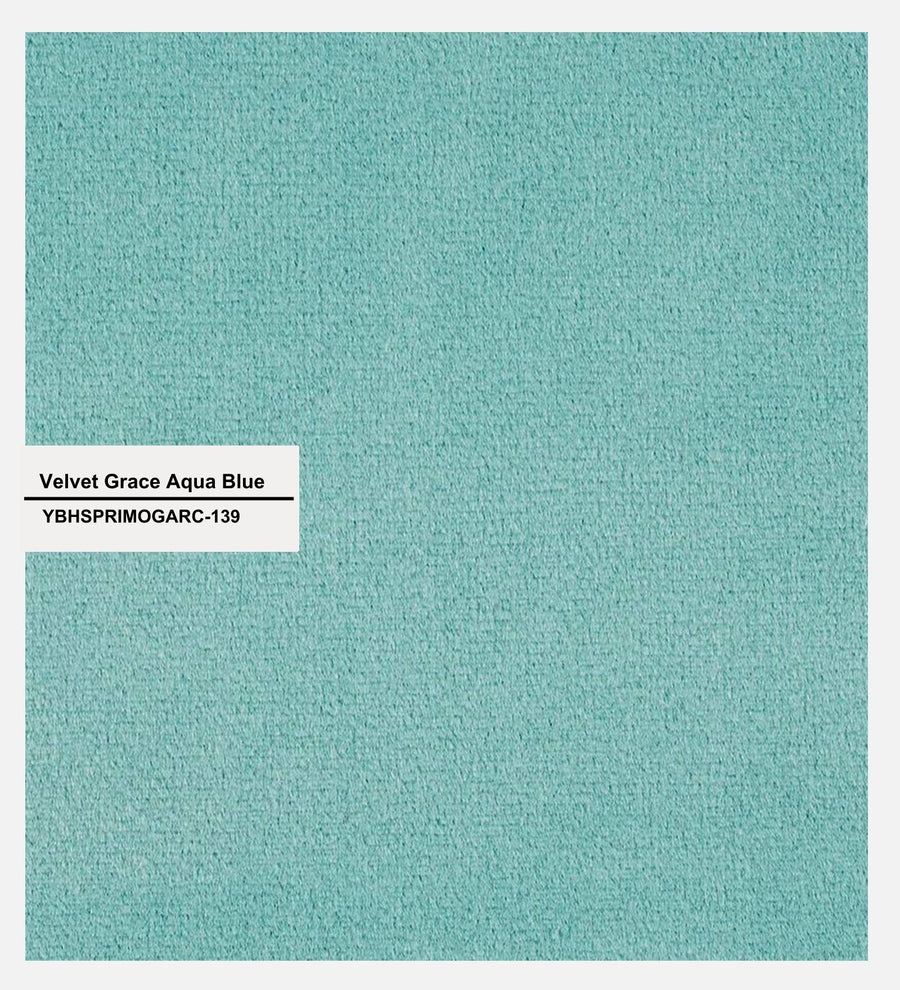 Haru Velvet 1 Seater Sofa In Barmunda Aqua Colour - Febonic Living