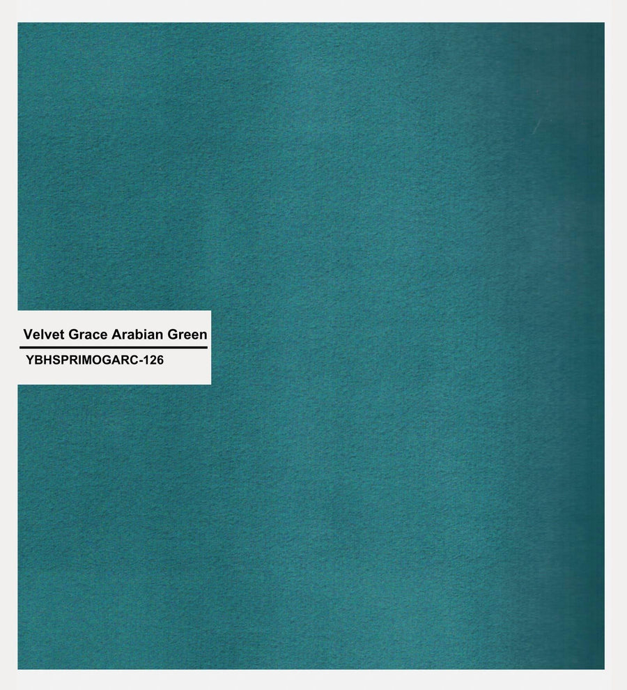 Haru Velvet 1 Seater Sofa In Arabian Green Colour - Febonic Living