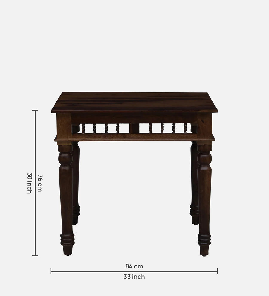 Gati Sheesham Wood 2 Seater Dining Set In Scratch Resistant Provincial Teak Finish - Febonic Living