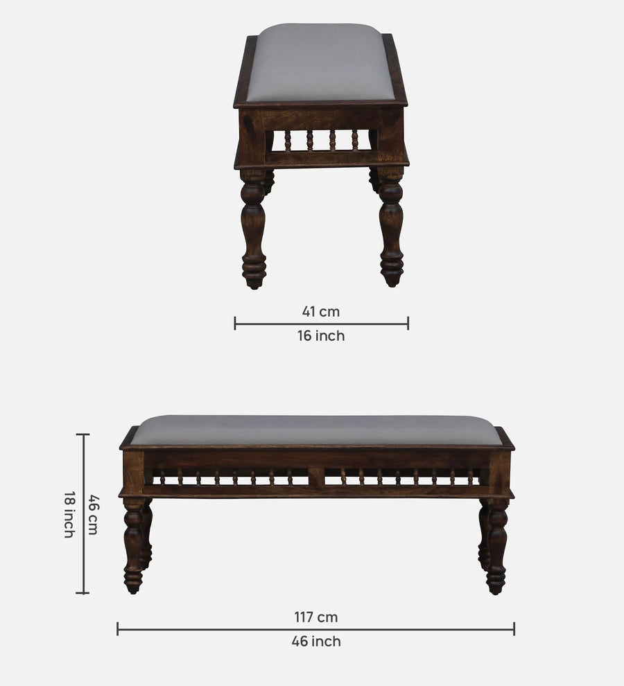 Gati Sheesham Wood 6 Seater Dining Set In Scratch Resistant Provincial Teak Finish With Bench - Febonic Living