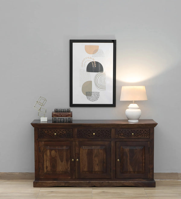 Nika Sheesham Wood Sideboard In Provincial Teak Finish