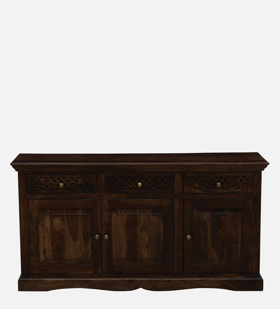 Nika Sheesham Wood Sideboard In Provincial Teak Finish - Febonic Living