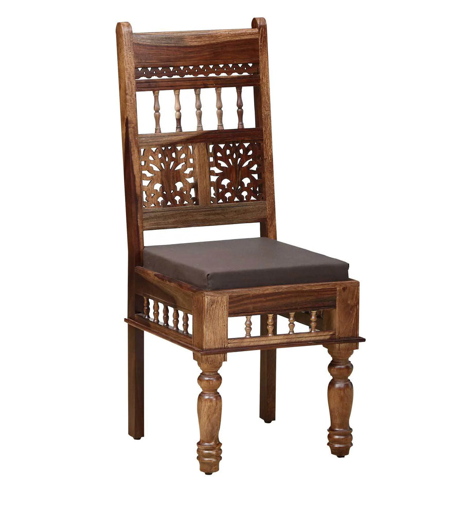 Gati Sheesham Wood 6 Seater Dining Set In Scratch Resistant Rustic teak Finish With Bench - Febonic Living
