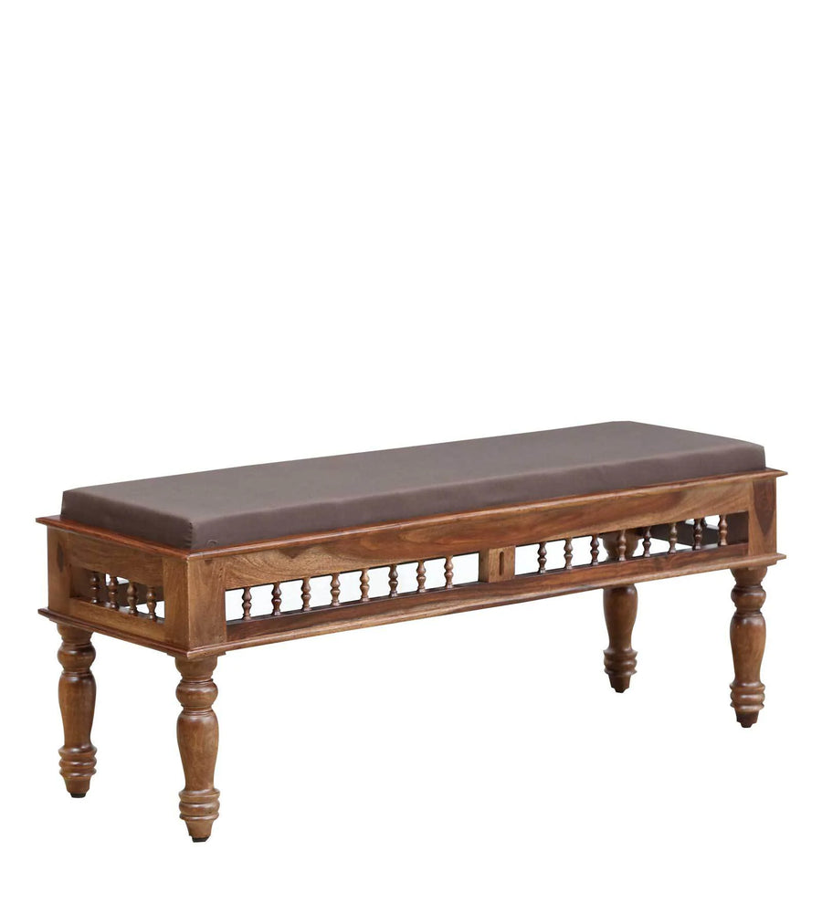 Gati Sheesham Wood 6 Seater Dining Set In Scratch Resistant Rustic teak Finish With Bench - Febonic Living