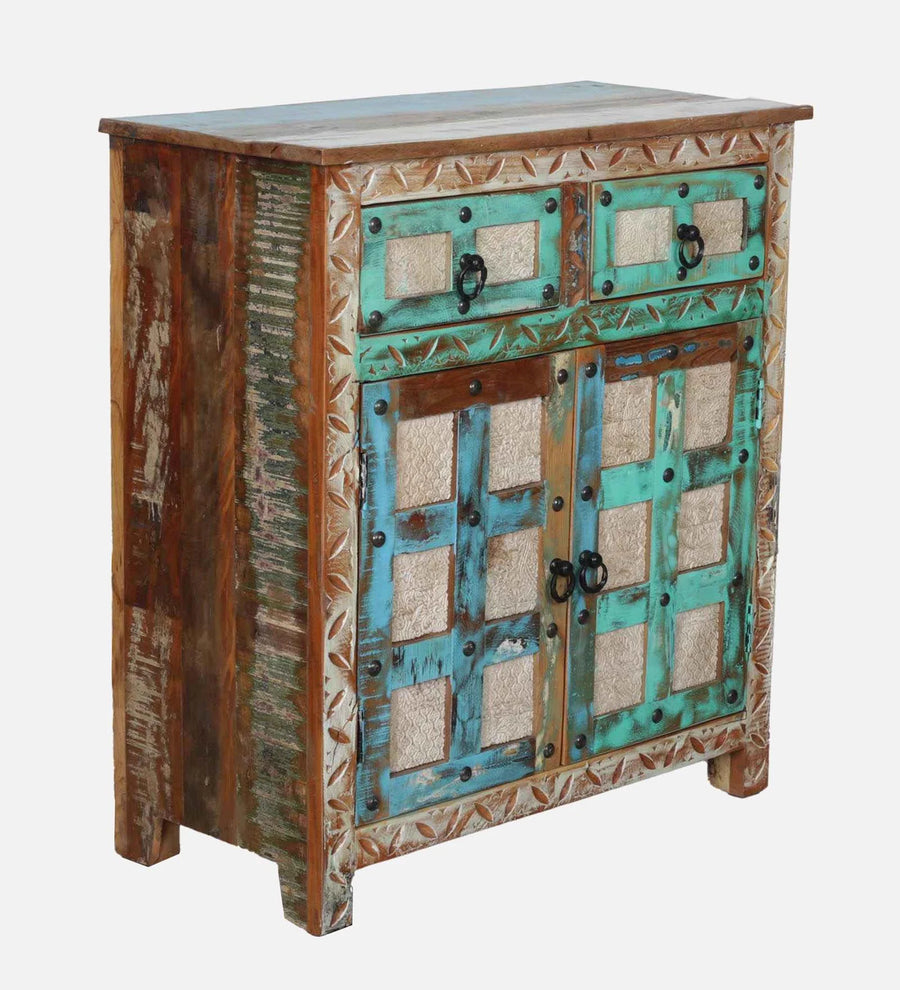 Ezla Reclaimed Wood Cabinet In Distress Finish - Febonic Living