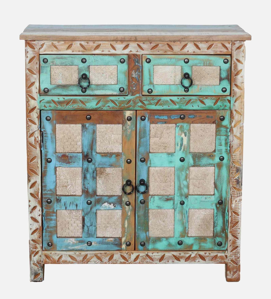 Ezla Reclaimed Wood Cabinet In Distress Finish - Febonic Living