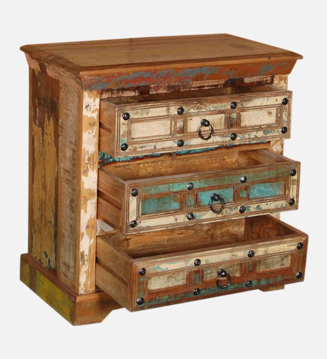 Ezla Reclaimed Wood Cabinet In Distress Finish - Febonic Living