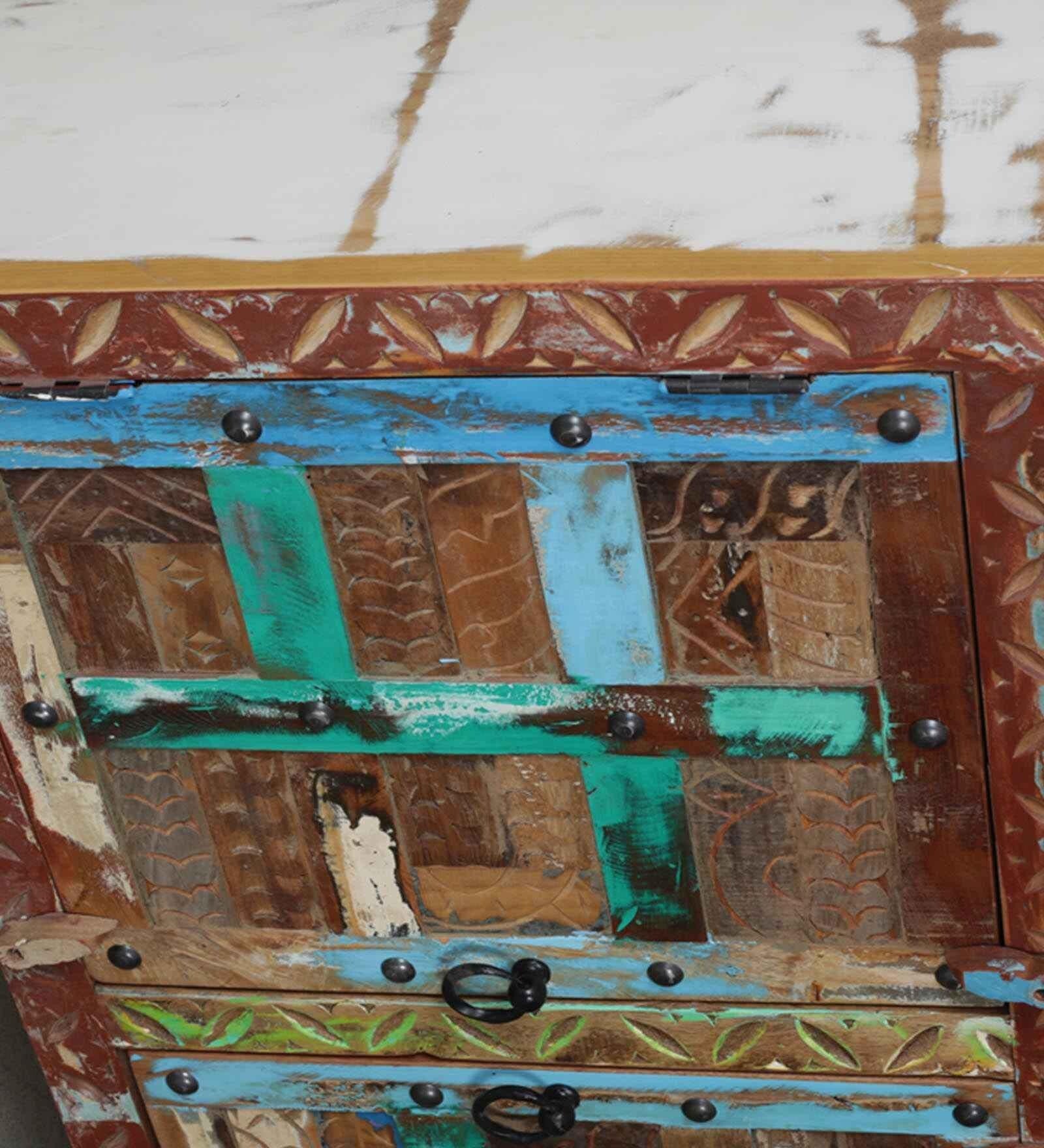 Ezla Reclaimed Wood Sideboard In Distress Finish - Febonic Living