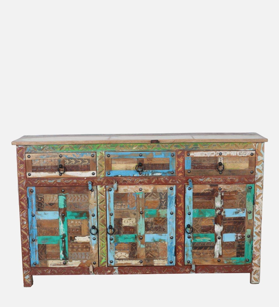 Ezla Reclaimed Wood Sideboard In Distress Finish - Febonic Living