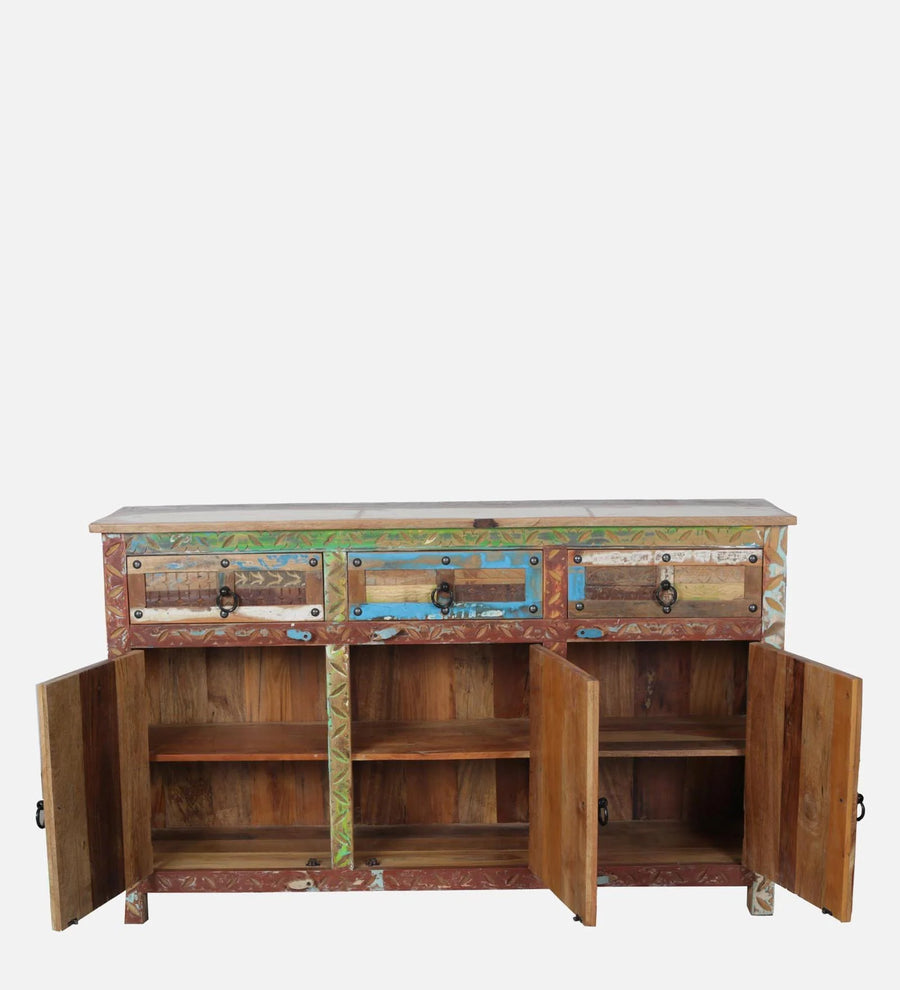 Ezla Reclaimed Wood Sideboard In Distress Finish - Febonic Living