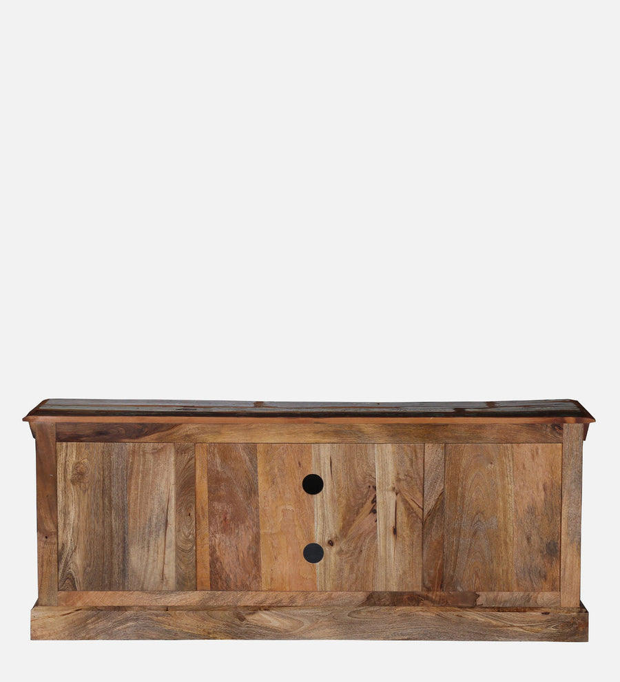 Ezla Reclaimed Wood TV Console In Distress Finish For TVs Up To 55