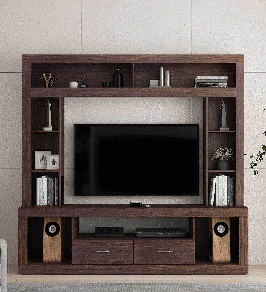 Tumku TV Unit In Dark Walnut Finish - Febonic Living