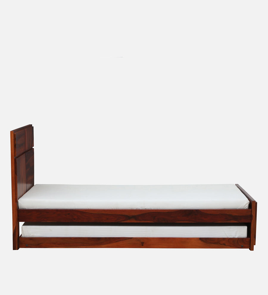 Thor Sheesham Wood Single Bed In Honey Oak Finish With Trundle - Febonic Living
