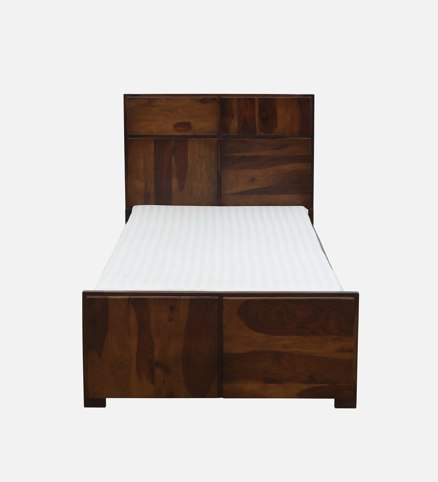 Thor Sheesham Wood Single Bed In Provincial Teak Finish - Febonic Living