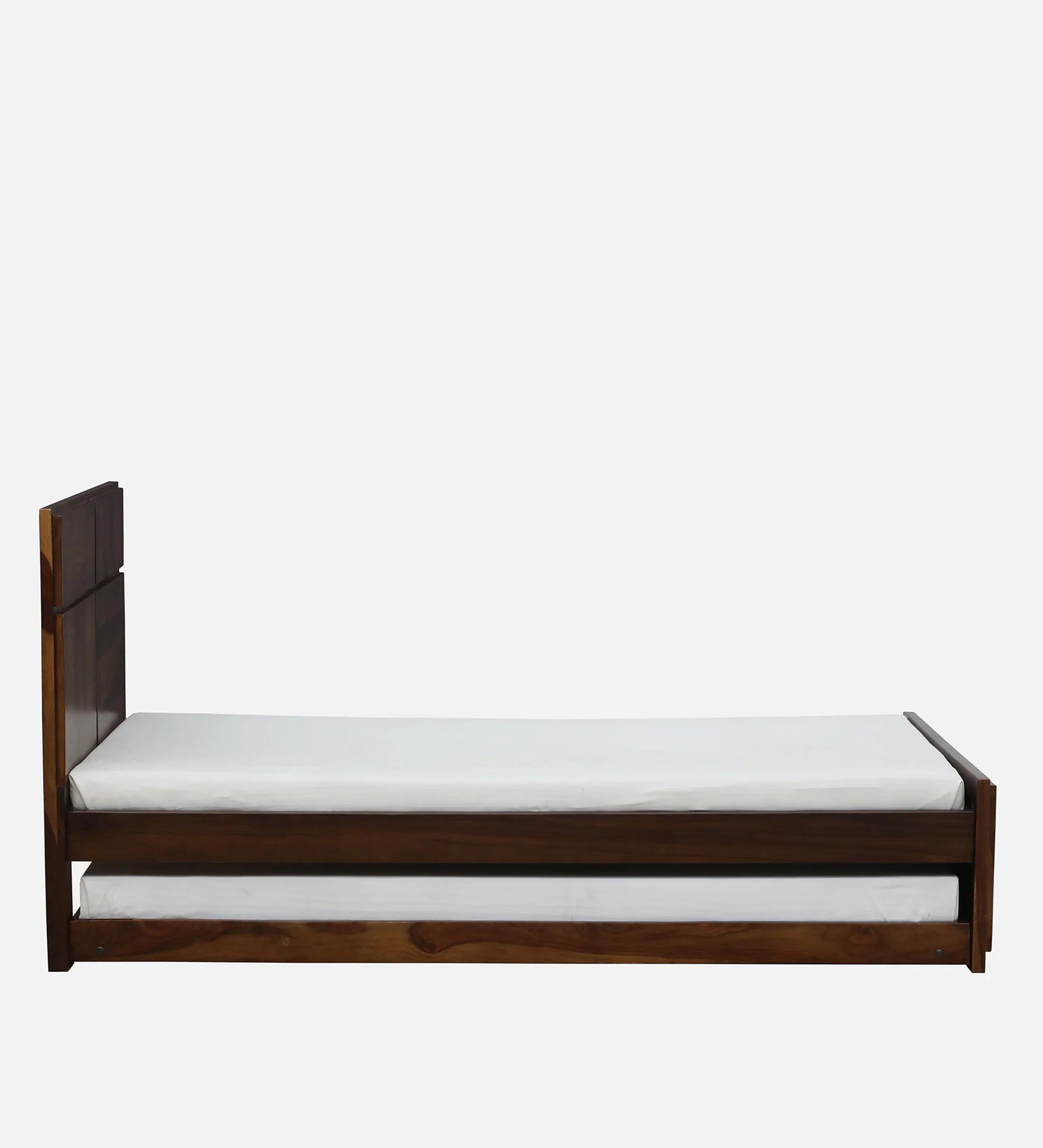 Thor Sheesham Wood Single Bed In Provincial Teak Finish With Trundle - Febonic Living