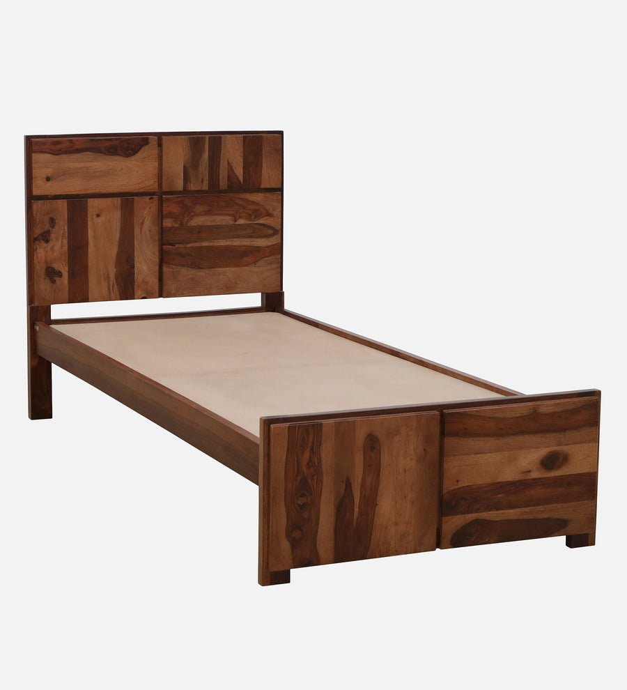 Thor Sheesham Wood Single Bed In Rustic Teak Finish - Febonic Living